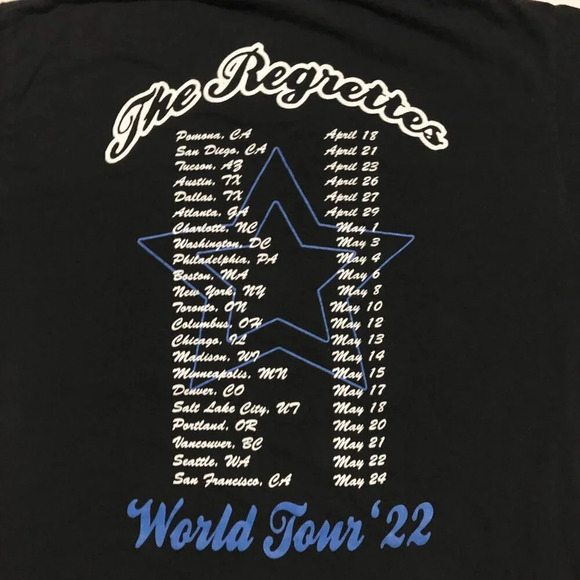 The Regrettes World Tour  22 Tshirt Band Tee Mens Size Large Shirt - Picture 12 of 16